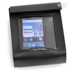 Unit Garage leather strap bag - black