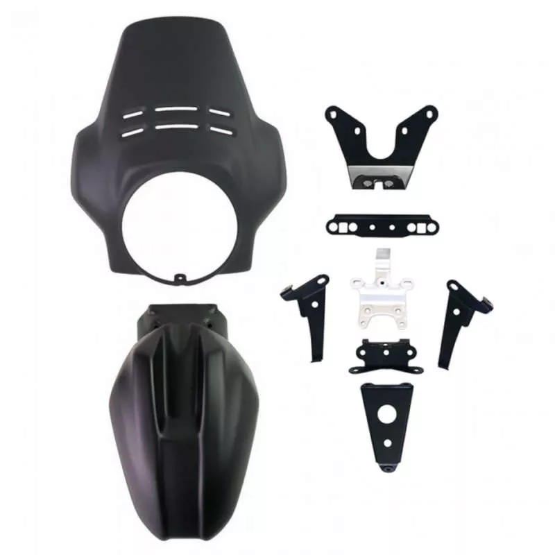 Windscreen and mudguard Paris Dakar Unit Garage BMW R 12 & R12 NineT - black