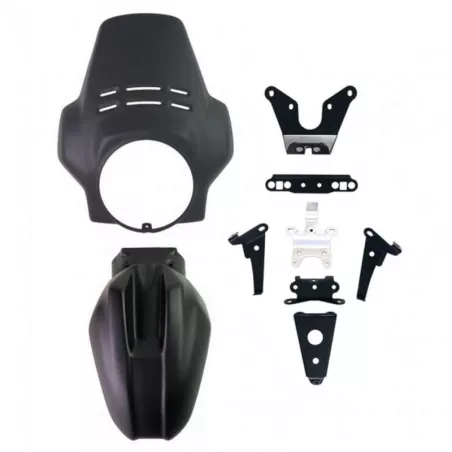 Windscreen and mudguard Paris Dakar Unit Garage BMW R 12 & R12 NineT - black