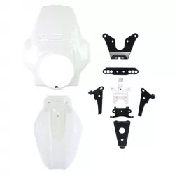 Saute-vent Fenouil et garde-boue Paris-Dakar Unit Garage BMW R 12 & R12 NineT - blanc