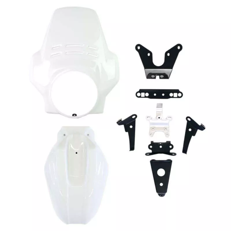 Windscreen and mudguard Paris Dakar Unit Garage BMW R 12 & R12 NineT - white