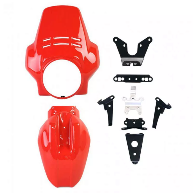 Windscreen and mudguard Paris Dakar Unit Garage BMW R 12 & R12 NineT - red