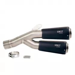 Unit Garage double low exhaust BMW R 12 & R12 NineT - Titanium/black