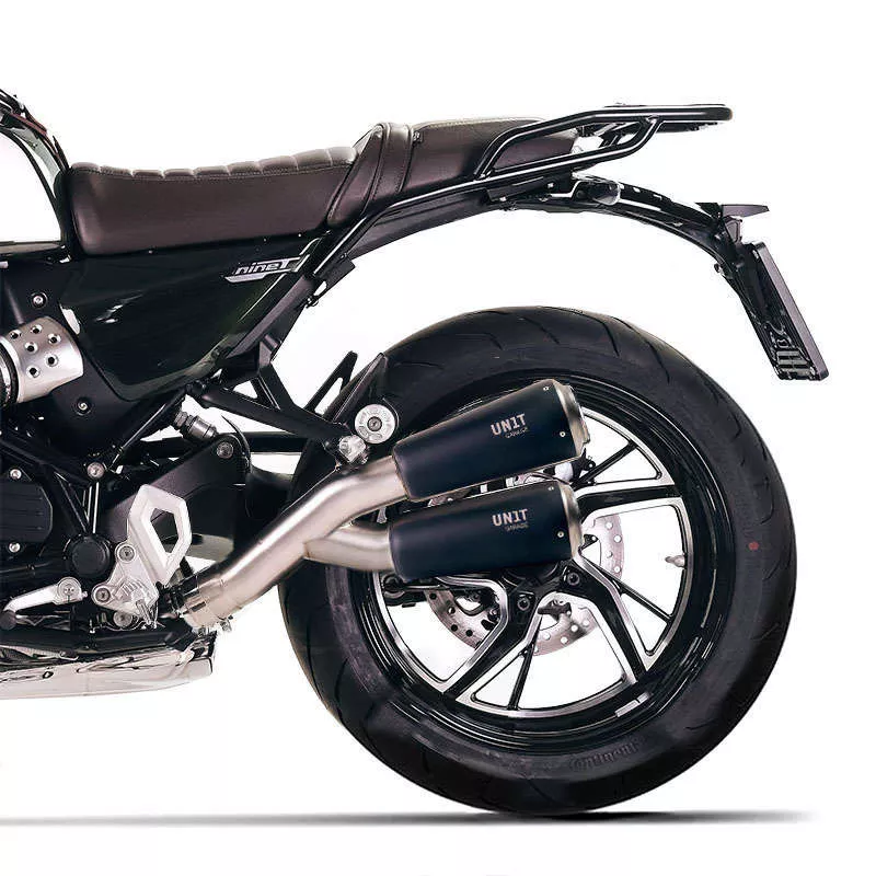 Unit Garage double low exhaust BMW R 12 & R12 NineT - stainless steel/black