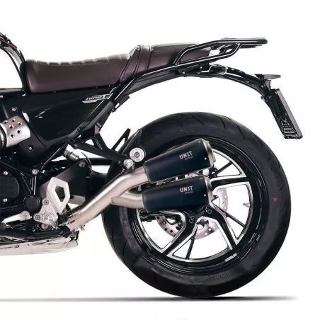 Silencieux double bas Unit Garage BMW R 12 & R12 NineT - acier inoxydable/noir