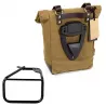 Beige canvas bag + right bracket Unit Garage BMW R 12 NineT - 10/14 liters