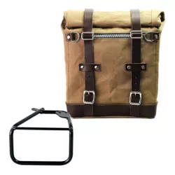 Unit Garage Set beige Scram panniers + right-hand bracket BMW R 12 NineT - 22/30 liters