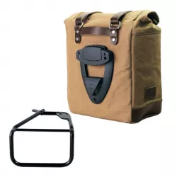 Unit Garage Set beige Scram panniers + right-hand bracket BMW R 12 NineT - 22/30 liters