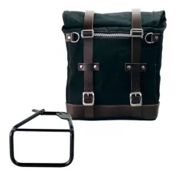 Unit Garage Set black Scram panniers + right-hand bracket BMW R 12 NineT - 22/30 liters