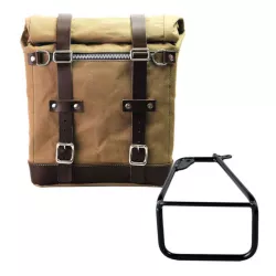 Unit Garage Set beige Scram panniers + left-hand bracket BMW R 12 NineT - 22/30 liters