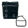 Unit Garage Set black/black Scram panniers + left-hand bracket BMW R 12 NineT - 22/30 liters