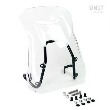 Unit Garage BMW R NineT Urban GS windscreen and GPS holder - transparent