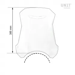 Unit Garage BMW R NineT Scrambler & Pure windscreen and GPS unit holder - clear