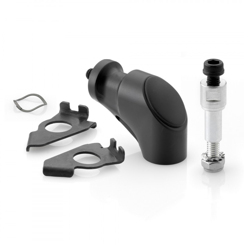 Kit de montage rétroviseur pour guidon - Anodisée noir Rizoma Kit de montage rétroviseur pour guidon - Anodisée noir Rizoma