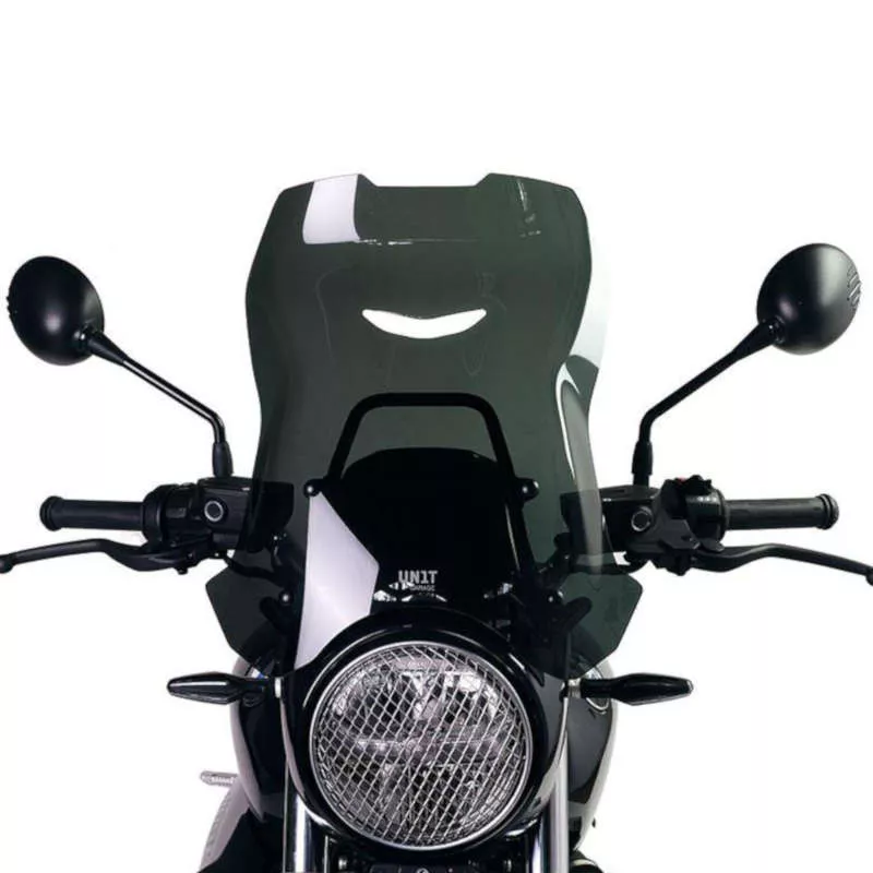 Unit Garage windscreen and GPS holder BMW R NineT Urban GS - dark smoke