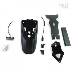 Paris Dakar rear mudguard with Unit garage BMW R NineT number plate - black