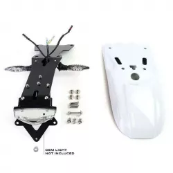 Garde-boue arrière Paris-Dakar pour feu d'origine Unit Garage BMW R NineT - blanc