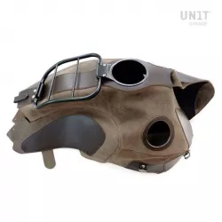 Unit Garage BMW R NineT tank cover + suede luggage rack - Moss Grey