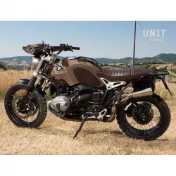 Unit Garage BMW R NineT tank cover + suede luggage rack - Moss Grey