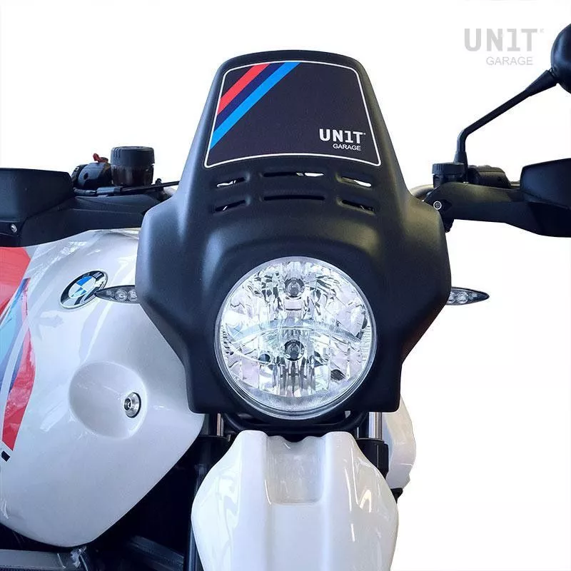 Autocollant saute-vent Fenouil Unit Garage BMW R NineT - noir/bleu/rouge