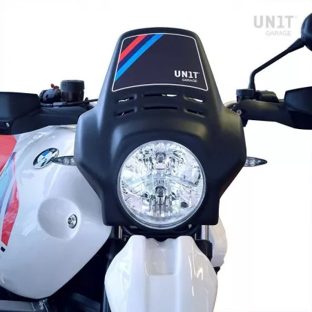 Autocollant saute-vent Fenouil Unit Garage BMW R NineT - noir/bleu/rouge