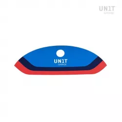 Unit Garage plate sticker - blue