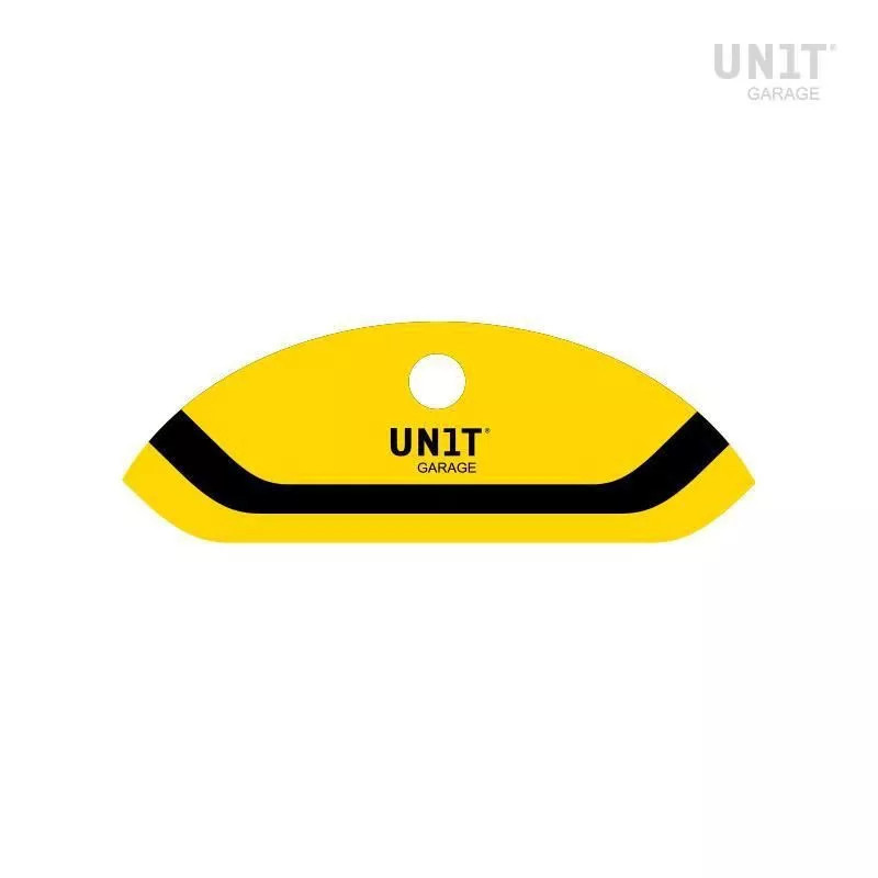 Unit Garage plate sticker - yellow