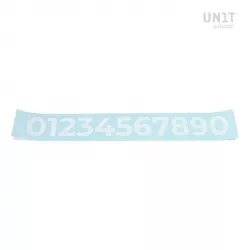 Autocollant numéro Unit Garage - blanc