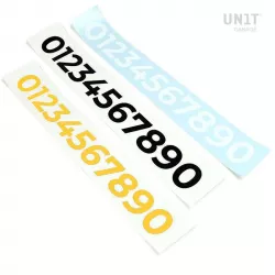 Unit Garage Number sticker - white