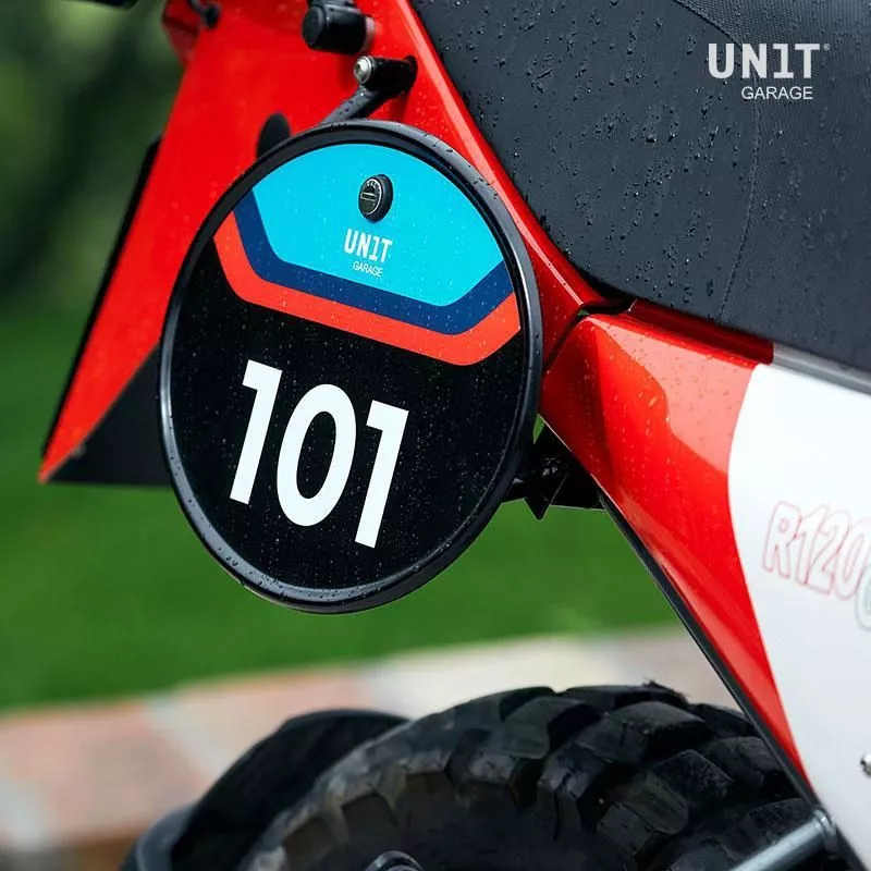 Unit Garage Number sticker - white Evotech Perf