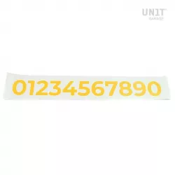 Unit Garage Number sticker - yellow