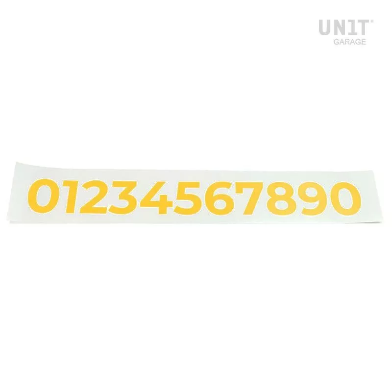 Unit Garage Number sticker - yellow