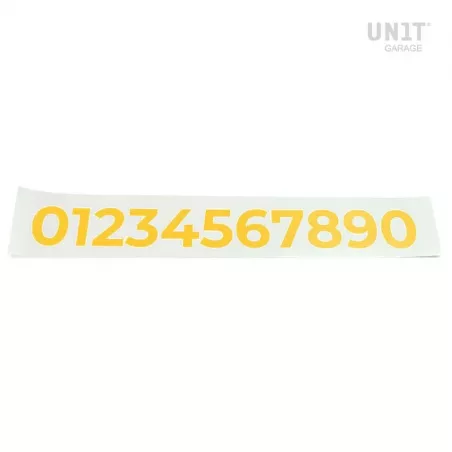 Unit Garage Number sticker - yellow
