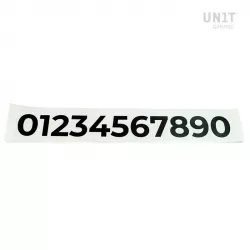 Unit Garage Number sticker - black