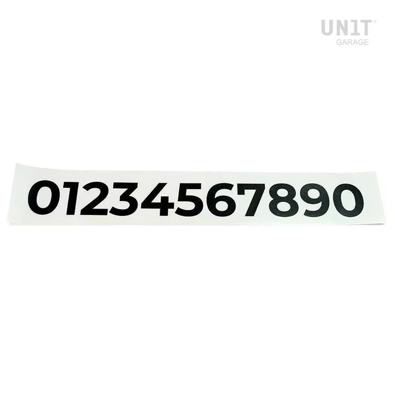 Unit Garage Number sticker - black