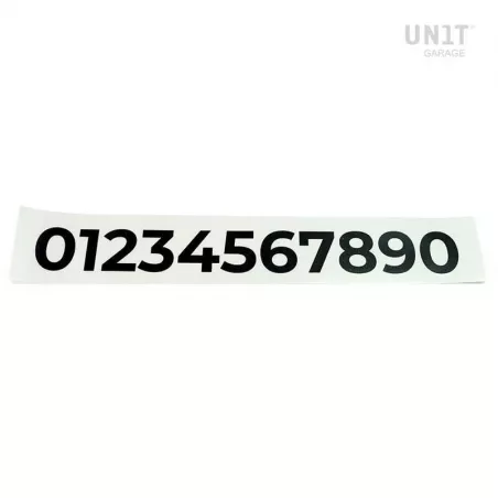 Unit Garage Number sticker - black