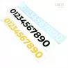 Unit Garage Number sticker - black