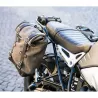 Sacoche latérale cuir fendu Moss Grey + support double Unit Garage BMW R NineT