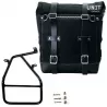 Unit Garage Jet Black leather pannier set + right-hand bracket BMW R NineT - 22.30 liters