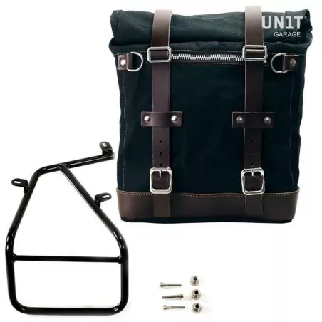 Unit Garage Set black Scram panniers + right-hand bracket BMW R NineT - 22/30 liters