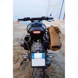 Set sacoche Scram beige + support droit Unit Garage BMW R NineT - 22/30 litres