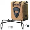 Set beige Scram panniers + BMW R NineT Unit Garage holder - 22/33 liters