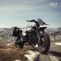 Atlas suitcase and frame Unit Garage BMW R NineT - silver