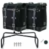 Set 2 black/black Scram panniers + double Unit Garage stand BMW R NineT - 22/30 liters