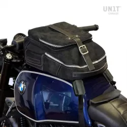 Sacoche de réservoir en cuir Unit Garage - Jet Black