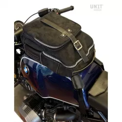 Sacoche de réservoir en cuir Unit Garage - Jet Black