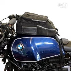 Sacoche de réservoir en cuir Unit Garage - Jet Black