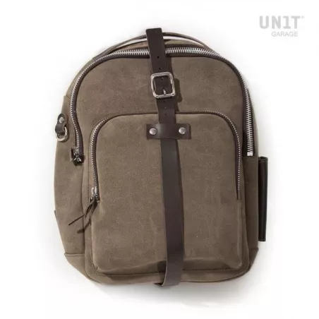 Sacoche de réservoir en cuir Unit Garage - Moss Grey