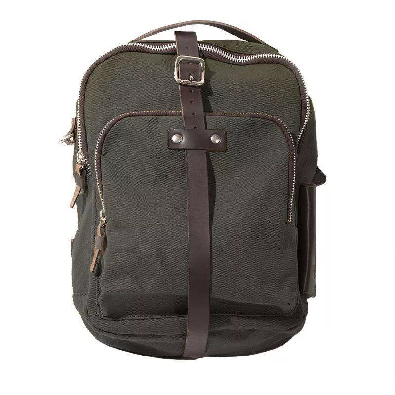 Unit Garage canvas tank bag - green/brown