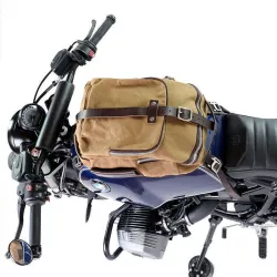 Unit Garage canvas tank bag - green/brown